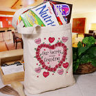 Heart Wreath Personalized Canvas Tote Bag
